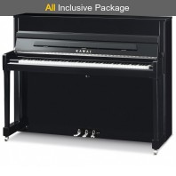 Kawai K-200 SL Ebony Polished Upright Piano All Inclusive Package